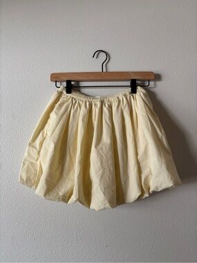 Butter Yellow Abercrombie Kids Bubble Hem Mini Skirt Skort Size 13/14